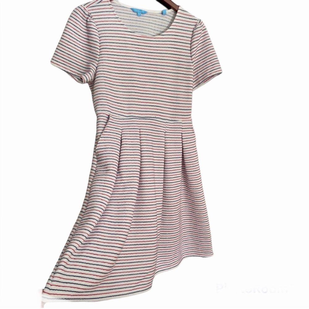 NWOT Draper James Red, White & Blue Short Sleeve Striped Dress